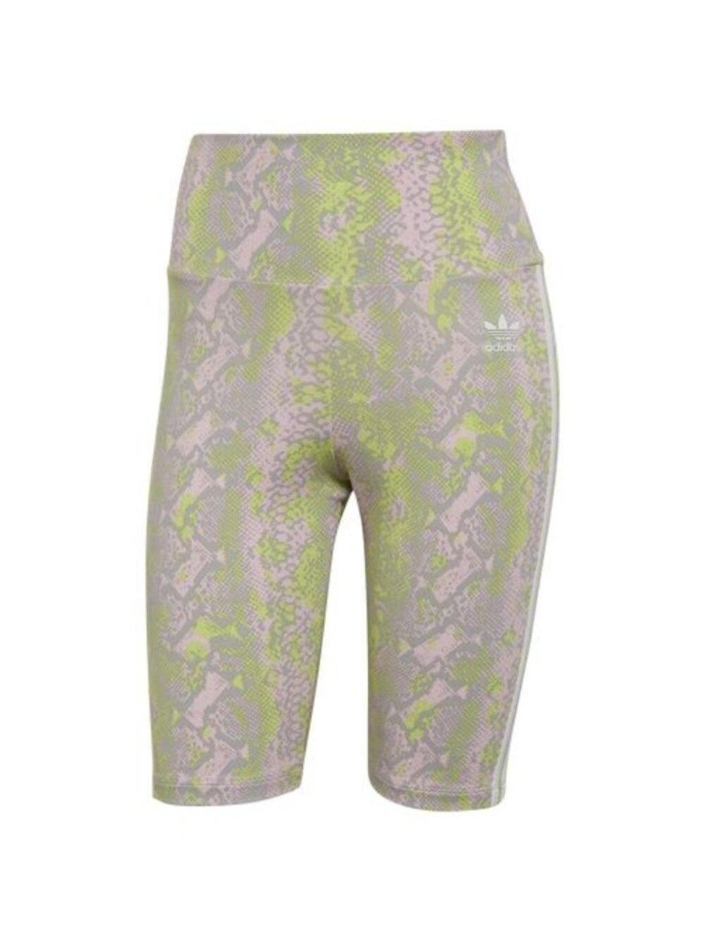 Adidas Originals Womens Bike Shorts HT5967 Green Pink Snake Print Size S Small